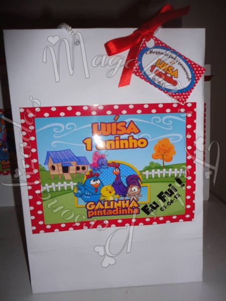 Bolsa personalizada Kraft e Branca